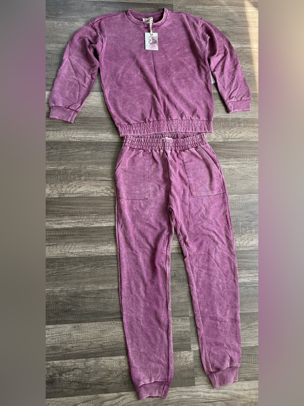 Jessica Simpson Girls XL (12) Mauve Sweatshirt & Jogger Set NWT